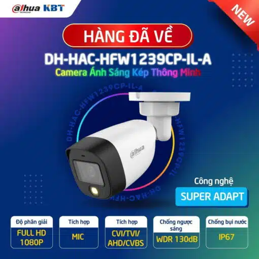 Camera Dahua Full Color DH-HAC-HFW1239CP-IL-A - Hình ảnh 2