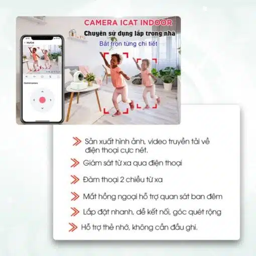 Camera Wifi ICat Indoor - Hình ảnh 4