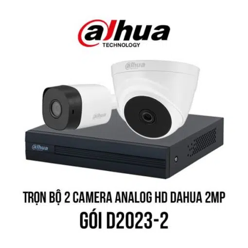 Trọn bộ 2 camera Analog HD DAHUA 2MP