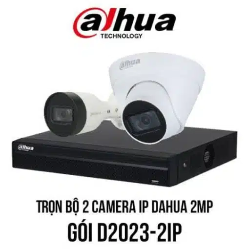 Trọn bộ 2 camera IP Dahua 2MP