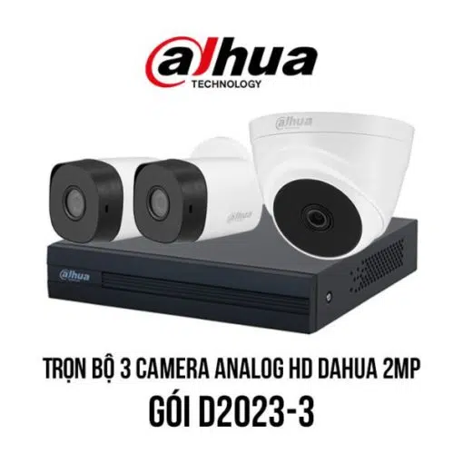 Trọn bộ 3 camera Analog HD DAHUA 2MP